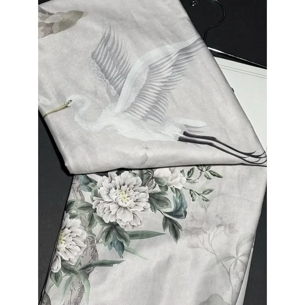 Callisto Home Heron Bird Window Curtains Panels 38 X 96” Set Of 2 Panels Blush